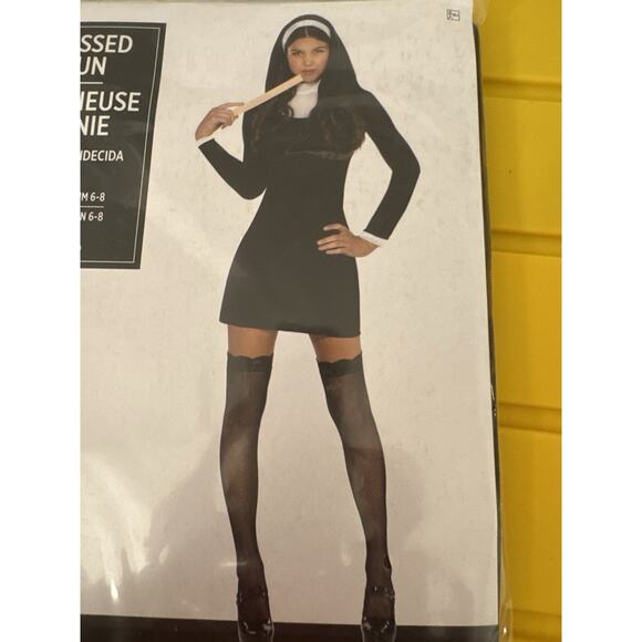 NWT Blessed Nun Halloween Costume Sexy Girl Religious Adult Medium 6-8 Naughty - Picture 3 of 3
